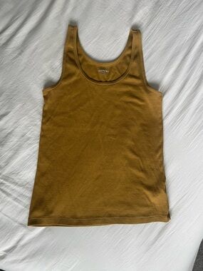 Old Navy Women's Ribbed Tank Top in Mustard Yellow